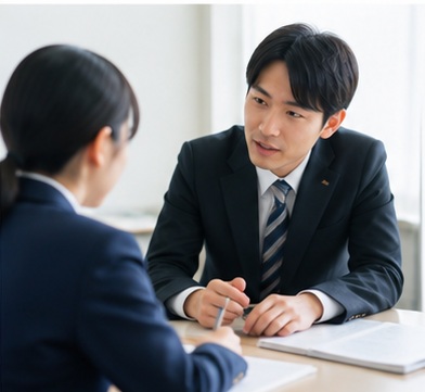 講師が生徒に個別フォローを行う様子